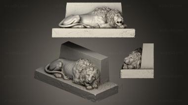Figurines lions tigers sphinxes (STKL_0063) 3D model for CNC machine
